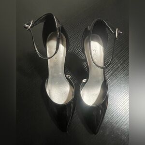 Nine West Black Heels with Ankle Strap